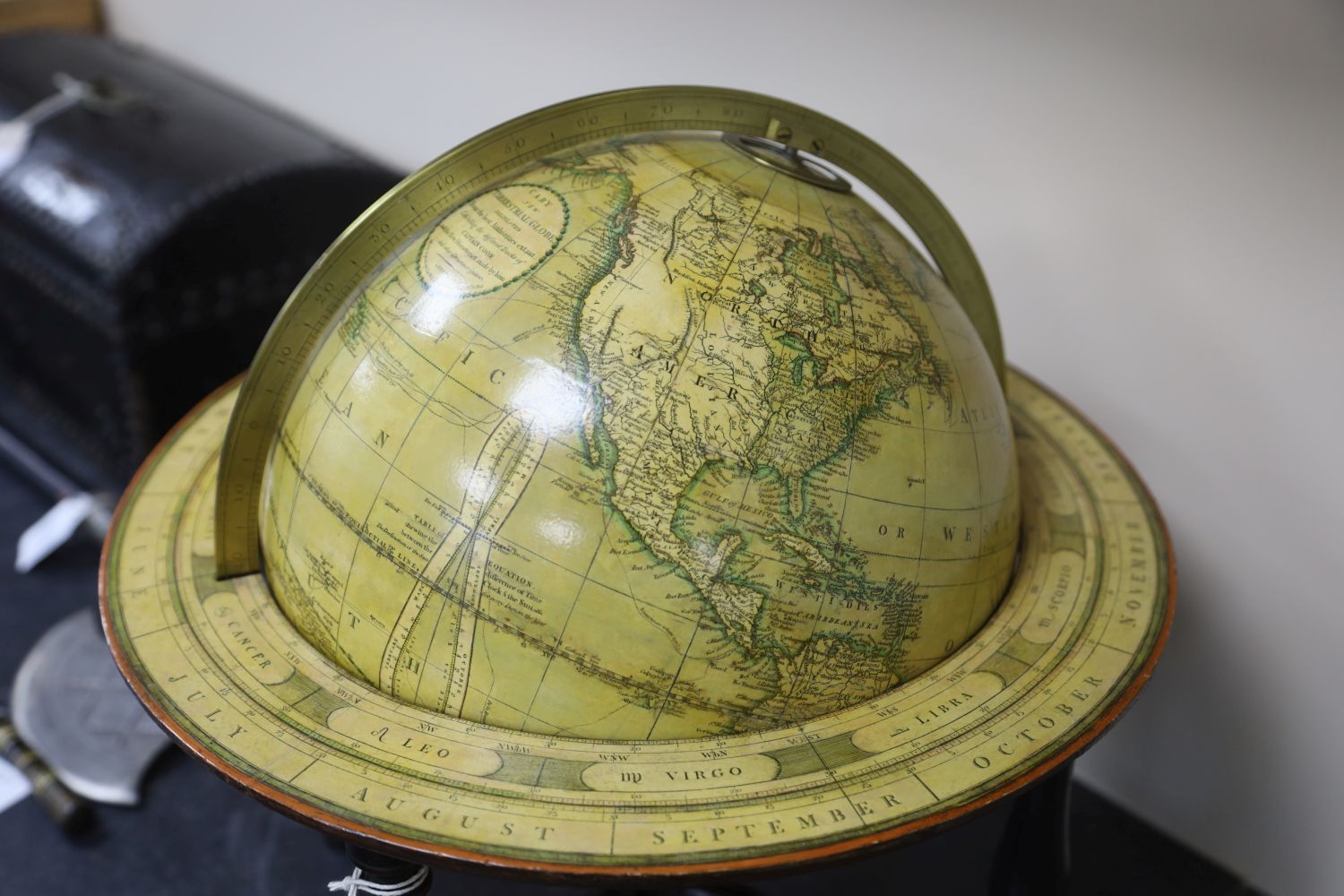 A Cary's New Terrestrial globe, made and sold by J & W Cary, January 1812, on ebonised stand, - Image 4 of 4