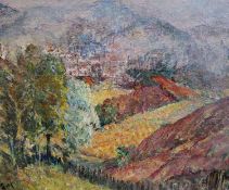 § Gerald Moira (1867-1959)oil on boardWelsh valleysigned, Royal Instituted of Oil Painters