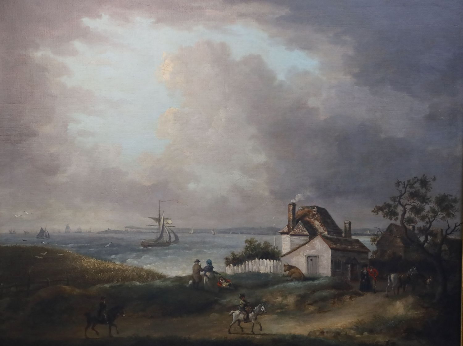 George Morland (1763-1804)oil on canvasWeymouth bay with a distant view of the harbour and