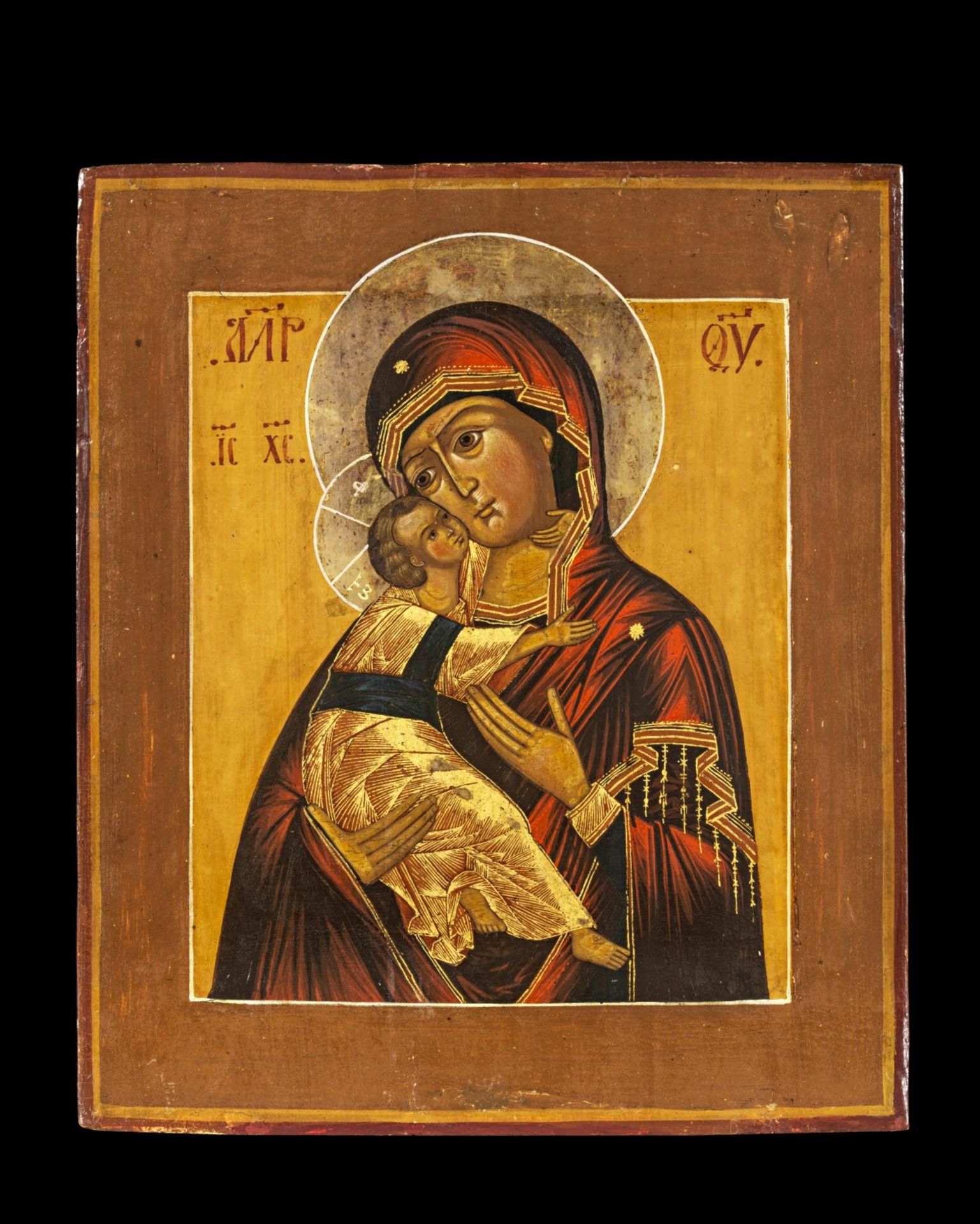 Ikone mit der Gottesmutter von Wladimir.