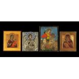 Vier orthodoxe Ikonen.