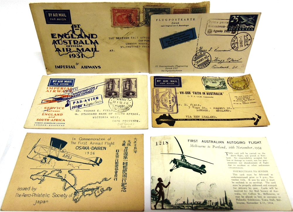 STAMPS - ASSORTED COMMEMORATIVE & OTHER COVERS many of air mail interest, (approximately 45; loose).