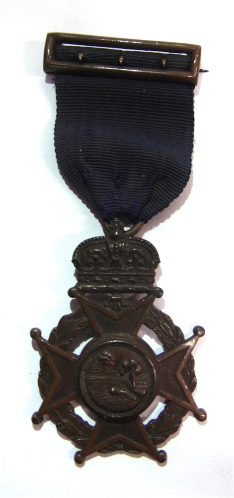 A PORT OF PLYMOUTH SWIMMING ASSOCIATION & HUMANE SOCIETY BRONZE MEDAL TO JOHN RUNDLE engraved