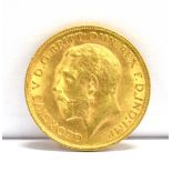 GREAT BRITAIN - GEORGE V (1910-1936), HALF SOVEREIGN, 1914