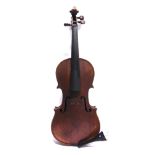 A VIOLIN labelled 'WOLFF BROS. / VIOLIN MANUFACTURERS / No. 940 1891', the two-piece back 35cm long,
