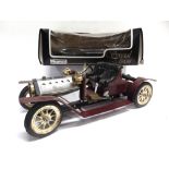 A MAMOD NO.SA1B, SPECIAL EDITION STEAM ROADSTER maroon with gold artillery wheels and brightwork,