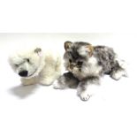 TWO STEIFF COLLECTOR'S SOFT TOYS comprising 'Knut Masterpiece', white, limited edition 2332/3000,