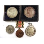 ASSORTED MEDALS comprising a Great Exhibition 1851 bronze medal 'For Services', to Richard