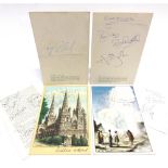 AUTOGRAPHS - ASSORTED A Castle Hotel, Taunton folding dinner menu card, dated 23rd October 1963, the