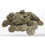 GREAT BRITAIN - ASSORTED HALF-SILVER FLORINS, 1920-46 mainly George V, (total approximately 900g).