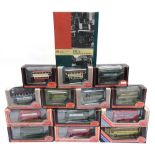 FOURTEEN 1/76 SCALE EXCLUSIVE FIRST EDITIONS MODEL BUSES in London Transport and Greenline liveries,