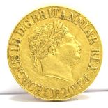 GREAT BRITAIN - GEORGE III (1760-1820), SOVEREIGN, 1820 laureate head, St. George and dragon
