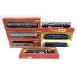 [OO GAUGE]. A B.R. COLLECTION comprising a Tri-ang Hornby No.R555, Pullman Motor Car, blue and white