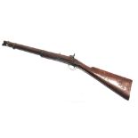 A PERCUSSION TWO-BAND ENFIELD TYPE CAVALRY CARBINE with a tapering 22 inch (56cm) rounded twin