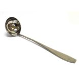 A SECOND WORLD WAR GERMAN KRIEGSMARINE PLATED SOUP LADLE, BY WELLO the reverse bearing the N.S.D.A.