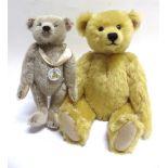 TWO STEIFF COLLECTOR'S TEDDY BEARS comprising 'British Collectors' Teddy Bear 2001', brass,