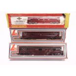 [OO GAUGE]. THREE B.R. DIESEL LOCOMOTIVES comprising a Lima No.L205121, B.R. Express Parcels bo-bo