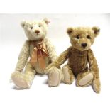 TWO STEIFF COLLECTOR'S TEDDY BEARS comprising 'British Collectors' Teddy Bear 2002', honey-golden,
