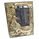 AN AUSTRALIAN COMMEMORATIVE SILVER PHOTO FRAME with embossed kangaroo decoration, stamped 1788-1988,