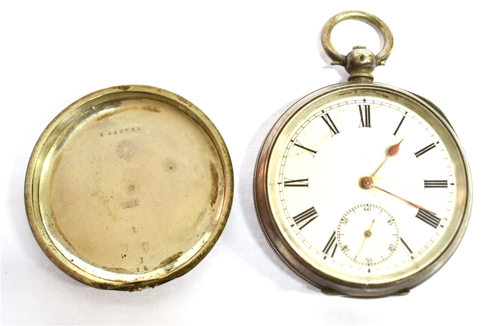 A GENT'S 9CT GOLD VINTAGE WRIST WATCH Marked to dial FRCY, together with a key-wind silver pocket - Image 4 of 4