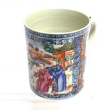 A LATE 18TH CENTURY CANTONESE EXPORT PORCELAIN TANKARD of typical cylindrical form and decoration,