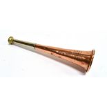 AN ARKWRIGHT COPPER AND PLATED HUNTING HORN by 'Kohler & Son, Makers, 116 Victoria Street,