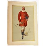 VANITY FAIR - FOX HUNTERS The Lord Annaly, supplement No.2300, 39cm x 26.5cm; A Hard Rider, May 26