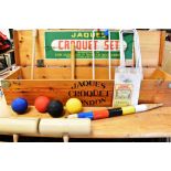 A 'JAQUES OF LONDON' CROQUET SET in a wooden carrying case, model number 'No. 71250 Hardwood Set',