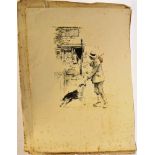 AFTER CECIL ALDIN twelve assorted black and white book plate prints, all unframed, 37 x 27cm