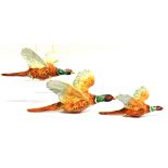 A SET OF THREE BESWICK PHEASANT IN FLIGHT WALL PLAQUES models 661-1, 2 & 3.