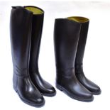 A PAIR OF 'TALLY HO' RIDING BOOTS size 5 1/2 wide and a pair of 'kudu' rubber riding boots, size