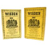 CRICKET - WISDENS Wisden Cricketers Almanacks, 1940; and 1947, both with original limp cloth covers,