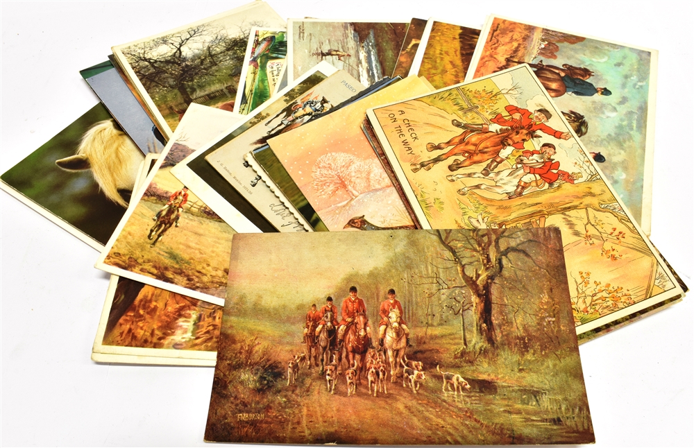 POSTCARDS - SPORTING Approximately fifty-two cards, of hunting, equestrian, game, fishing and