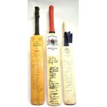 CRICKET - THREE SIGNED BATS comprising a Walter Warsop Stroke-Master signed by the West Indies,