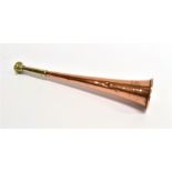 A LITTLEWORTH COPPER AND PLATED HUNTING HORN '1851-1862' by 'Kohler & Son, Makers (from Covent