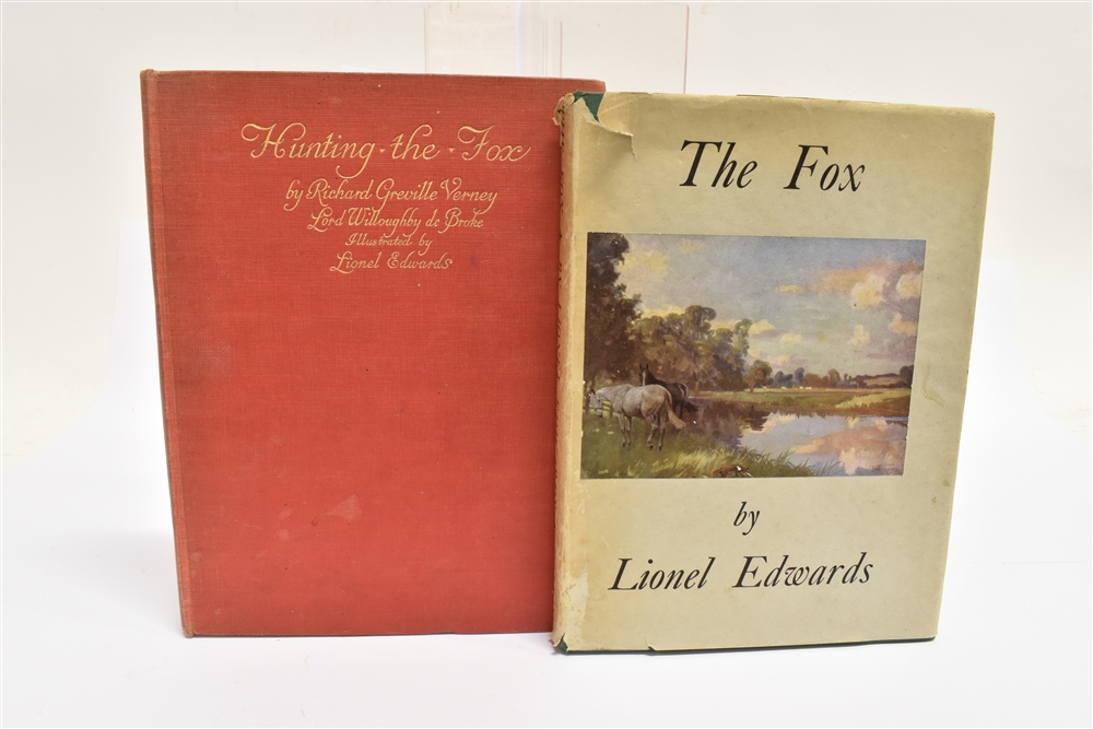 [HUNTING] EDWARDS, LIONEL: THE FOX Collins St. James Place, Lond, 1949, cloth boards, dust jacket,