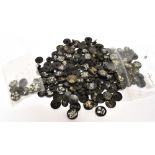 A LARGE SELECTION OF BLACK HUNT BUTTONS