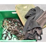 A SELECTION OF ASSORTED TACK two pairs of chaps ad a boot bag