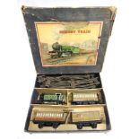 [O GAUGE]. A HORNBY TANK PASSENGER SET comprising a No.101, L.N.E.R. 0-4-0 tank locomotive, 460,