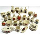 CRESTED CHINA - LONDON & MIDDLESEX Twenty-five pieces of Goss china, with crests for Battersea (