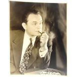 AUTOGRAPHS - EDWARD G. ROBINSON (ROMANIAN-AMERICAN, 1893-1973), ACTOR a black and white portrait