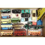 ASSORTED DINKY MODEL VEHICLES circa 1950s-70s, each repainted, all unboxed, (18).