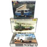 THREE 1/24 SCALE UNMADE PLASTIC KITS comprising a Heller Renault TN6C 'Bus Parisien', boxed and