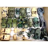 ASSORTED DIECAST MODEL MILITARY VEHICLES by Britains and others, variable condition, all unboxed, (