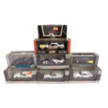 EIGHT 1/43 SCALE DIECAST MODEL VEHICLES by Quartzo (5); Minichamps (1); Brumm (1); and Vitesse (