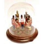 MILITARIA - A GROUP OF COMPOSITION SCALE MODEL MILITARY FIGURES comprising British line infantry,