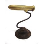 A GOFFERING IRON on brass and cast iron construction, the based marked 'W. BULLOCK & CO.', 14.5cm