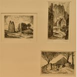 THOMAS MURRAY (EARLY-MID 20TH CENTURY) 'Elibank Tower', engraving, titled lower left, signed lower