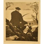 ANTHONY 'TONY' MAXWELL AYRTON (ENGLISH, 1909-1943) The fisherman, mezzotint, unsigned, inscribed