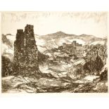 ARTHUR CHRYSTAL (SCOTTISH, 1904-1978) 'Borderland', engraving, limited edition 3/25, titled lower